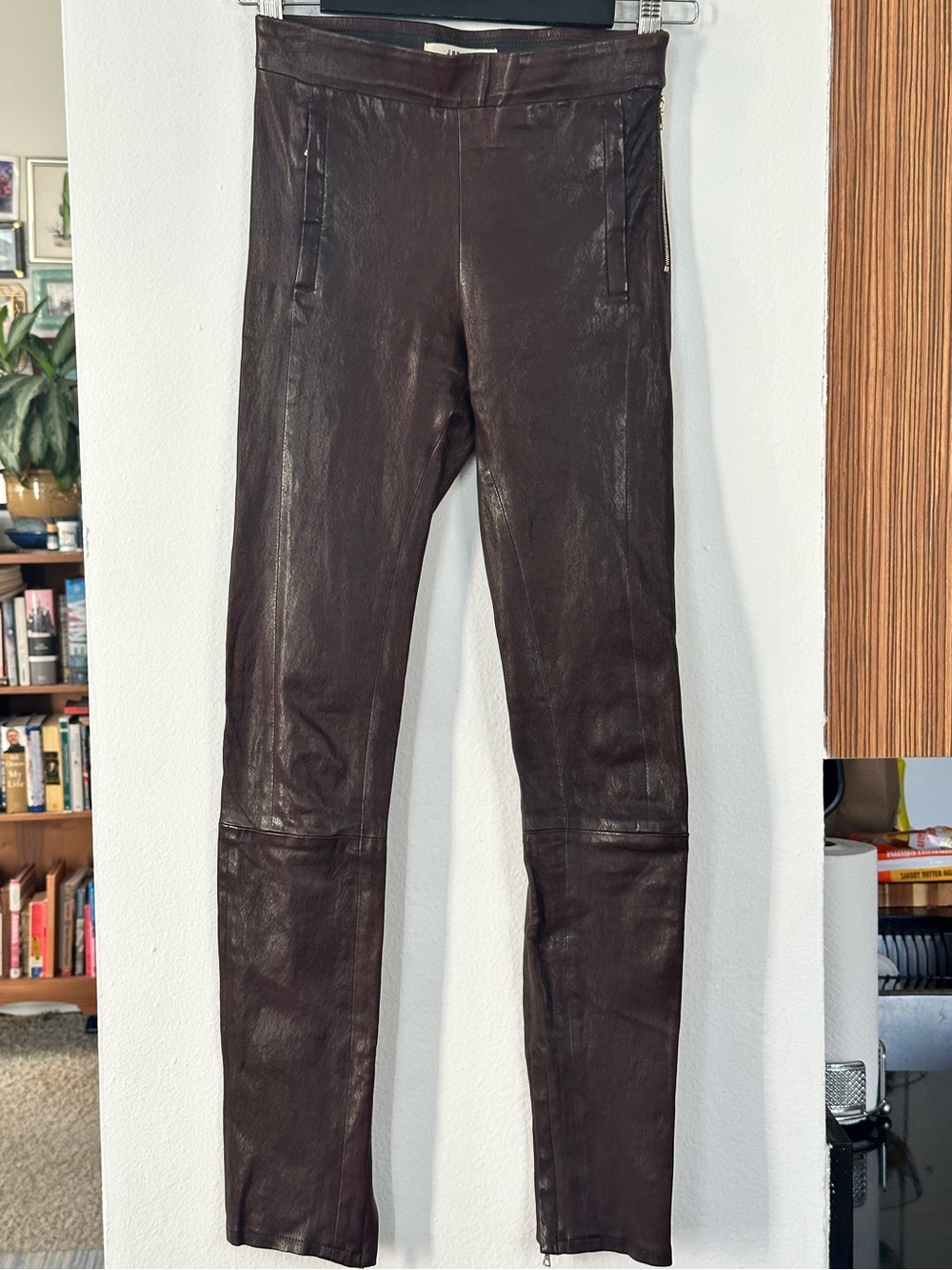 J Brand Lambskin leather pants